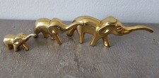 3 kleine Metall Elefanten gold