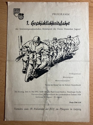 Rennprogramm 1952 - , 1