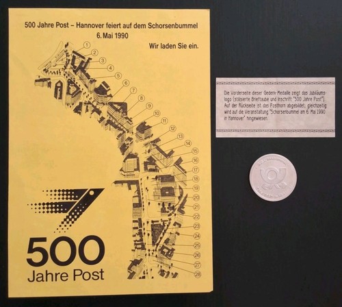 Medaille 500 jahre post - 500,