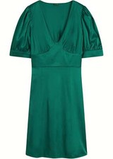 Satin-Kleid Gr. 40 Dunkelgrün