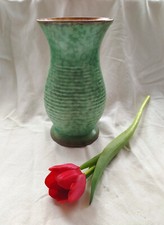 Vase Blumen Elsterwerda H65 1318/8 grün Keramik Steingut 24 cm DDR Ostalgie