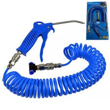 Druckluft Ausblaspistole Spiralschlauch 5m T-Stück Pistole LKW Druckluftpistole