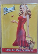 Pfanni Blechschild Retro OVP, NEU, nie aufgehängt