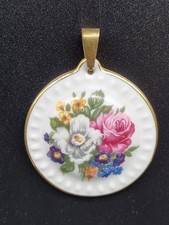 Kettenanhänger Thiersheim Porzellan Handarbeit 