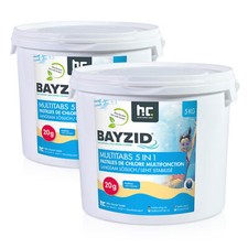Chlor Multitabs 20g 5in1 - 2x5 kg - von BAYZID - für Pools Schwimmbad Chlorung