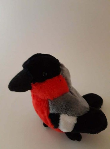 Plüschtier vogel rot - vogel, 10cm