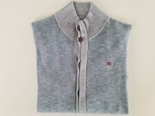 Napapijri Herren Strickjacke, Weste Gr. L, Blau Grau meliert Topzustand!!!