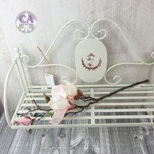 #10813 Regal Wandregal Badregal Bad Handtuchhalter Creme Weiß Shabby Chic 55cm