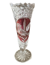 Vase von Hofbauer Kristall red