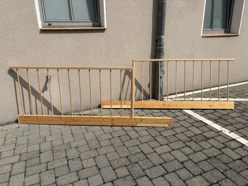 Hochbett geländer aus eiche - hochbett,