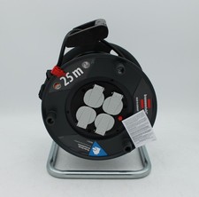 Brennenstuhl Garant V2 Kabeltrommel (25m Kabel in schwarz, Made in Germany, Eins