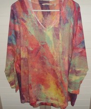SOFT SURROUNDINGS DAMEN PULLOVER MEHRFARBIG ( REGENBOGENFARBEN GR.XL