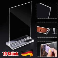 10 STK Tischaufsteller Menükartenhalter Werbeaufsteller Kartenhalter Acryl A4/A5