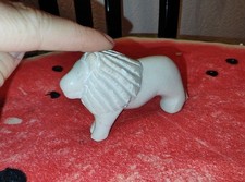 Handgeschnitzt Stein Löwe Tier Figur Deko Handwerkskunst Skulptur Steinfigur