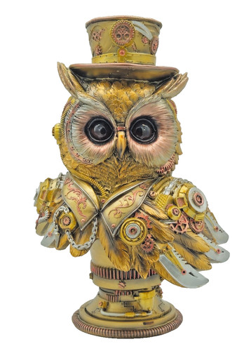 Steampunk eule owl - owl, mit