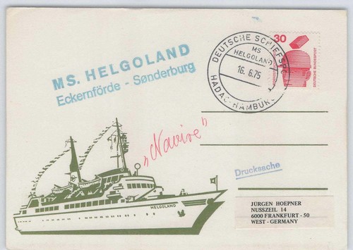 Bund schiffspost beleg - bund, ms