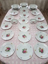 Johann Seltmann Vohenstrauss Bavaria Speiseservice 30Teilig 12 Pers. Blumendekor