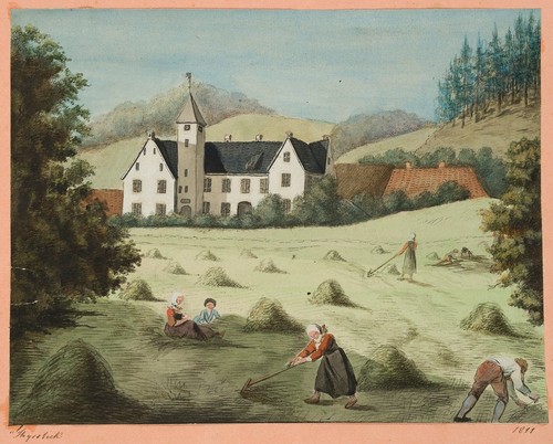 Heuernte bei gutshof 1811 - bei,