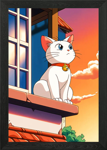 Weiße katze auf dem - auf,