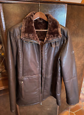 OTTO KERN Lederjacke mit Fellimitat Größe 58 braun