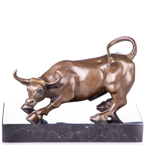 Bronze skulptur stier auf - bronze,
