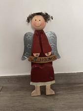 Figur Willkommen Engel sitzend