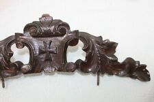 Ra15)  Handgeschnitzte Holzdekor Uhrenkrone Wanduhren um 1900