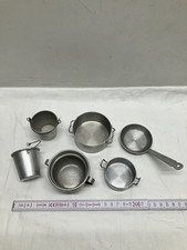 DDR vintage Puppenhaus Topf Geschirr Alu Blechgeschirr Eimer
