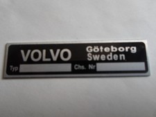 Typenschild volvo schild - volvo,