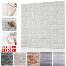 10 STK 3D Tapete Wandpaneele Selbstklebend Ziegel Wasserfest Wandaufkleber 2025