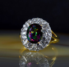 Ring Silber 925 Mystik Topas