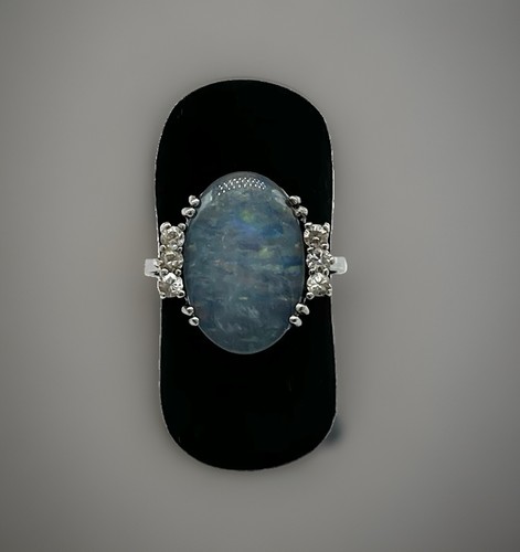 925 silberring opal oval - 925/-, silberring,