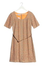 DRESSES UNLIMITED Spitzenkleid Damen Kleid Gr. DE 38 hellgrau-hellorange Elegant
