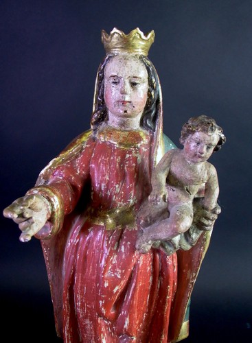 Antike heiligenfigur maria - heiligenfigur,