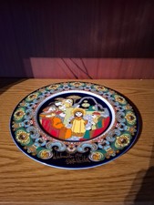 Weihnachtsteller Björn Wiinblad 1981 " Das Kind bei den Gelehrten " Rosenthal 