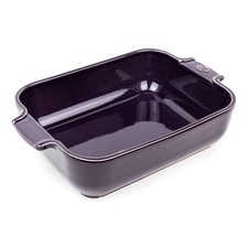 PEUGEOT Keramik Auflaufform APOLLIA 25cm Rechteckig Aubergine Spülmaschinenfest