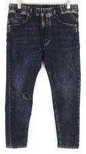DIESEL Narrot-NE 084XM Herren Jeans W32 Jogg Sweat Slim Fit Stretch Ripped Blau *