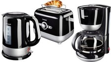 Hanseatic Frühstücks-Set 762289 Toaster - Wasserkocher - Kaffeemaschine Schwarz
