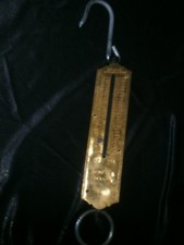 Taschenwaage Sackwaage "Pocket Balance" Kilogramm Zoll Metall Blech alt bis 50Kg