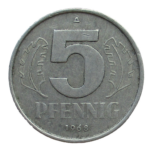 Ddr pfennig 1968 - ddr, 5