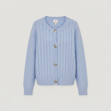 H&M Damen Strickjacke Hellblau