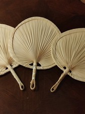 3* Getrocknete Palmfächer Handgewebte Handfächer Wanddeko Dekorative Fächer