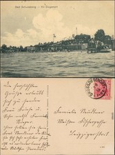 Ansichtskarte Ziegenort Trzebież Badeanstalt b Police Politz Stettin 1919