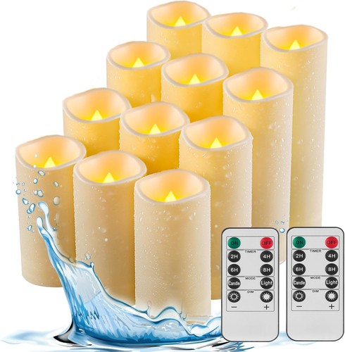 12x led teelichter mit timer - teelichter,