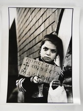 Young girl begging poverty - young,