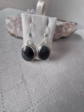 ohrhänger silber 925 lang Schwarzer Onyx gebraucht