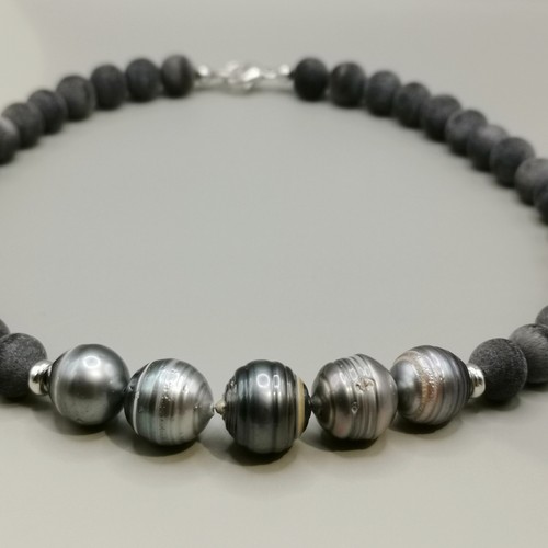 Tahiti perlen kette mit horn - tahiti,