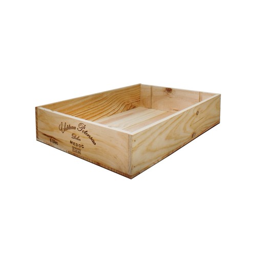 Flache weinkiste aus holz - aus,