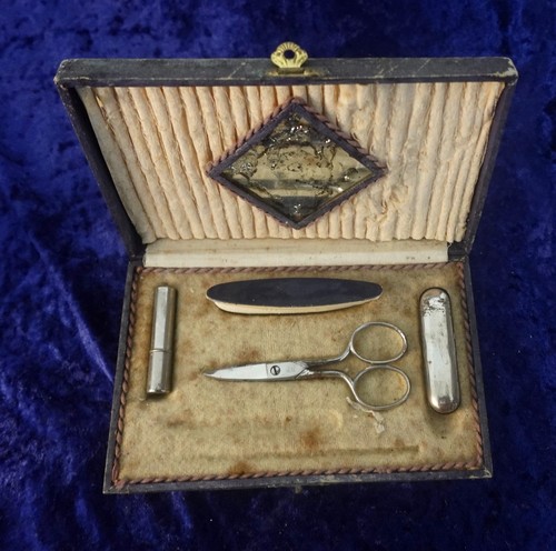 Antikes nagel necessaire - antikes,