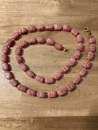 Rhodochrosit kette rechteckig - rhodochrosit,
